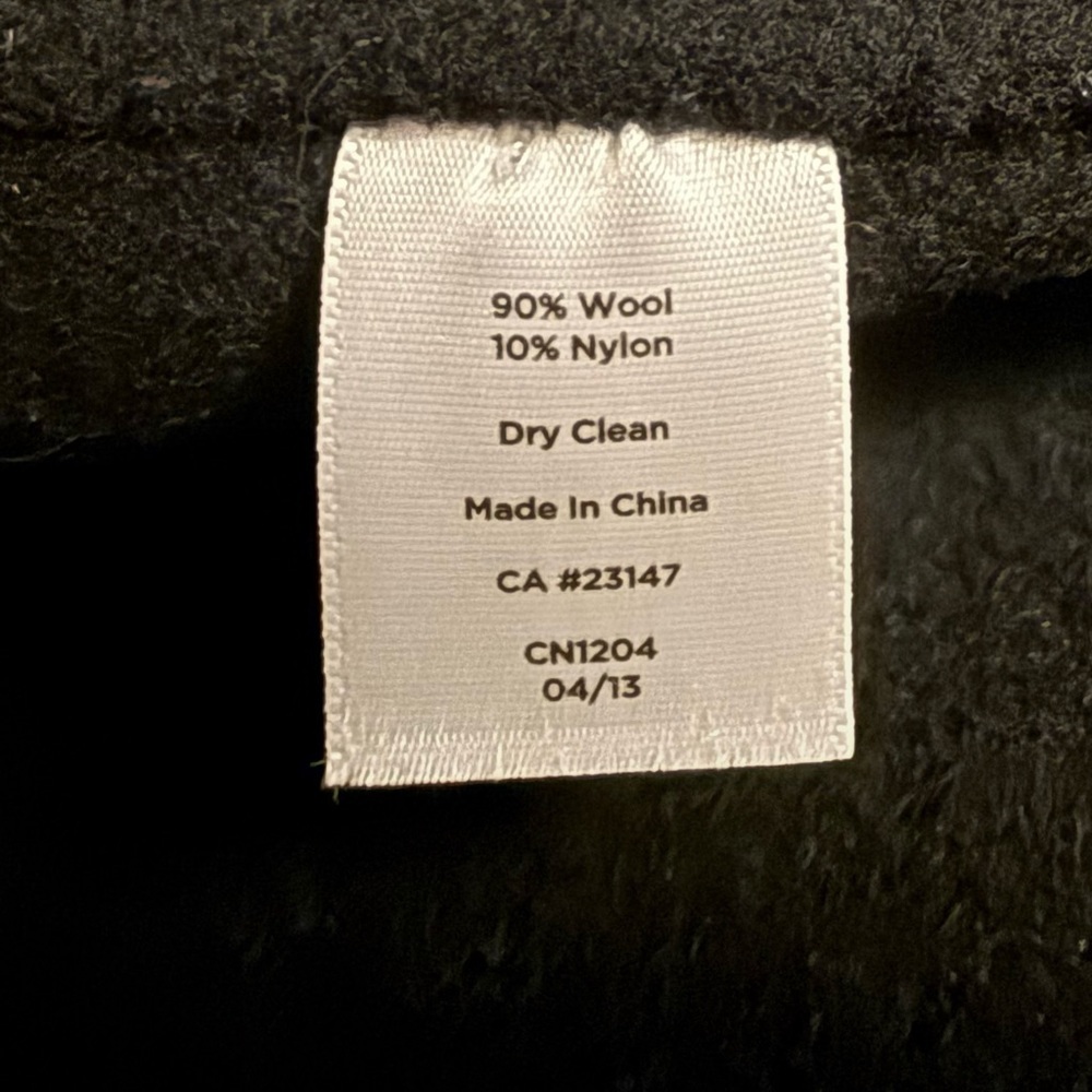 Talbots Wool Blend Cropped Jacket Minimalist High Collar Coat Black 12 Quality - Picture 7 of 7